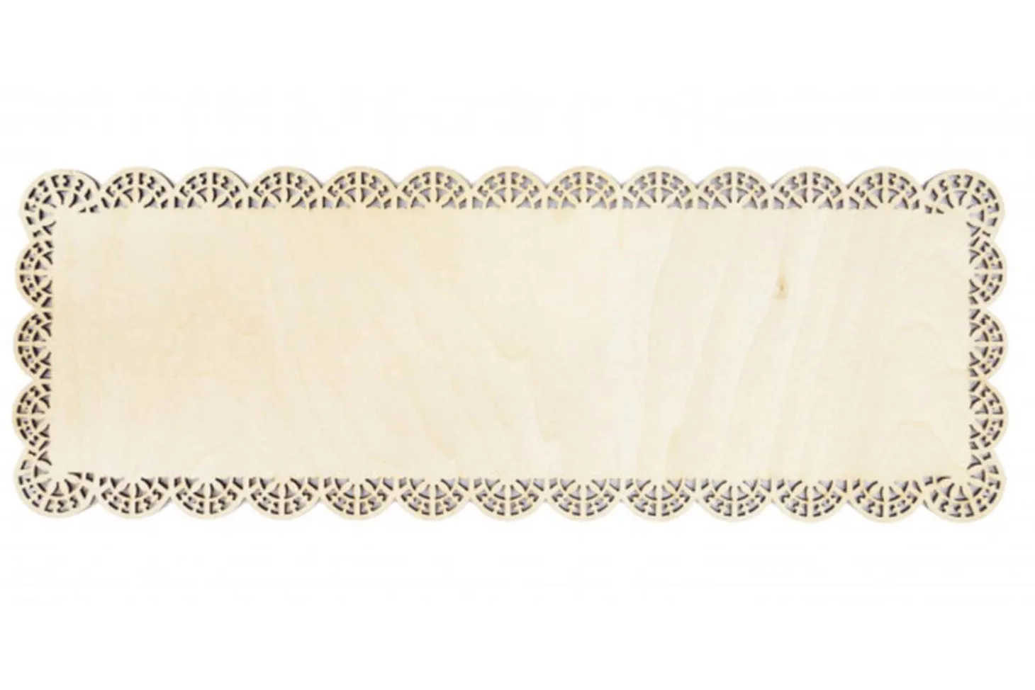 Plat à gâteau rectangle bord dentelle Scrapcooking en bois 36x13cm