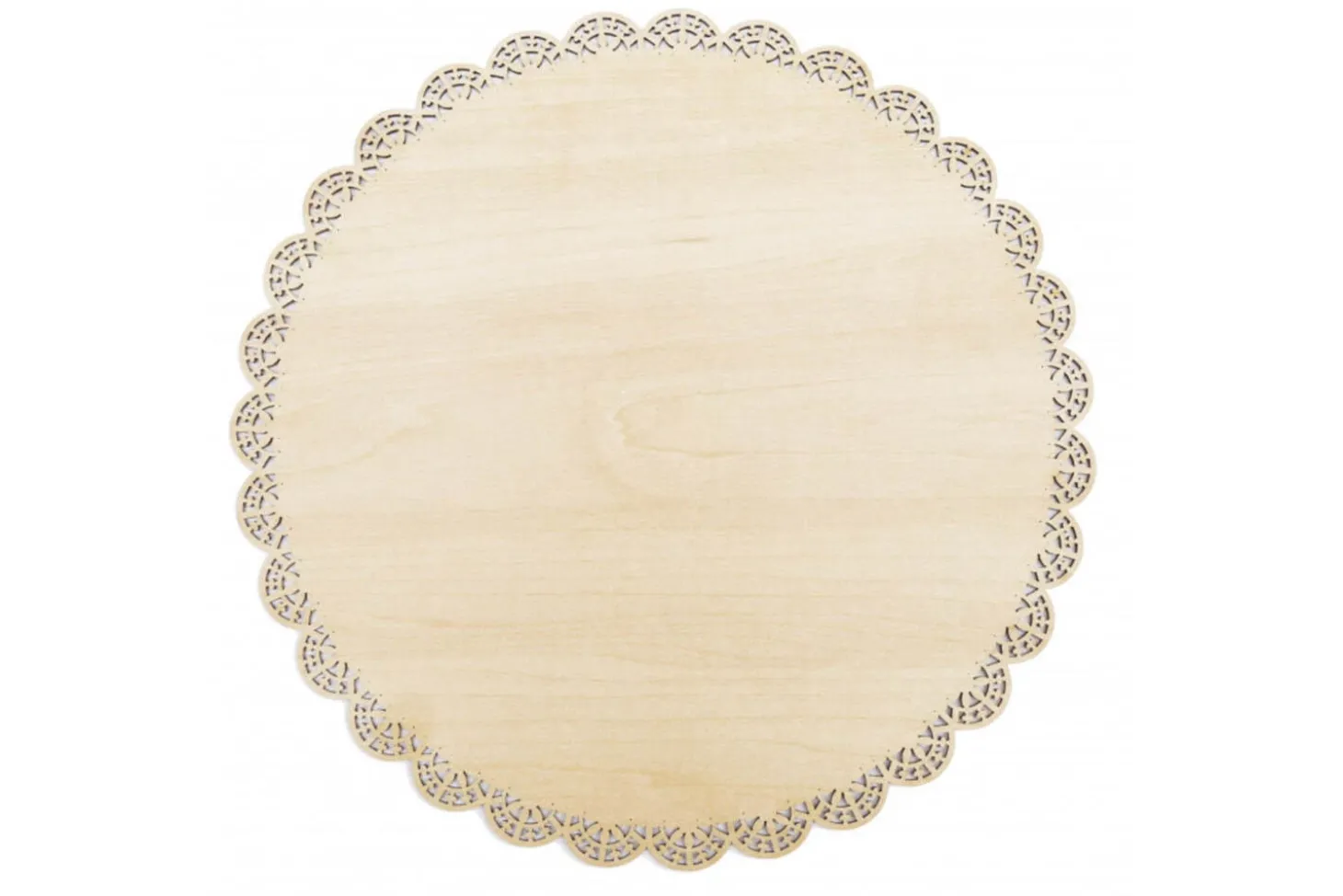 Plat à gâteau rond bord dentelle Scrapcooking en bois 29cm