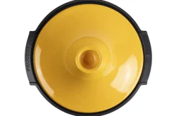 Plat à tajine Peugeot Atlas en céramique jaune safran diamètre 30cm
