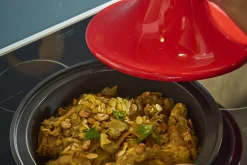 Plat à tajine Peugeot Atlas en céramique rouge diamètre 30cm