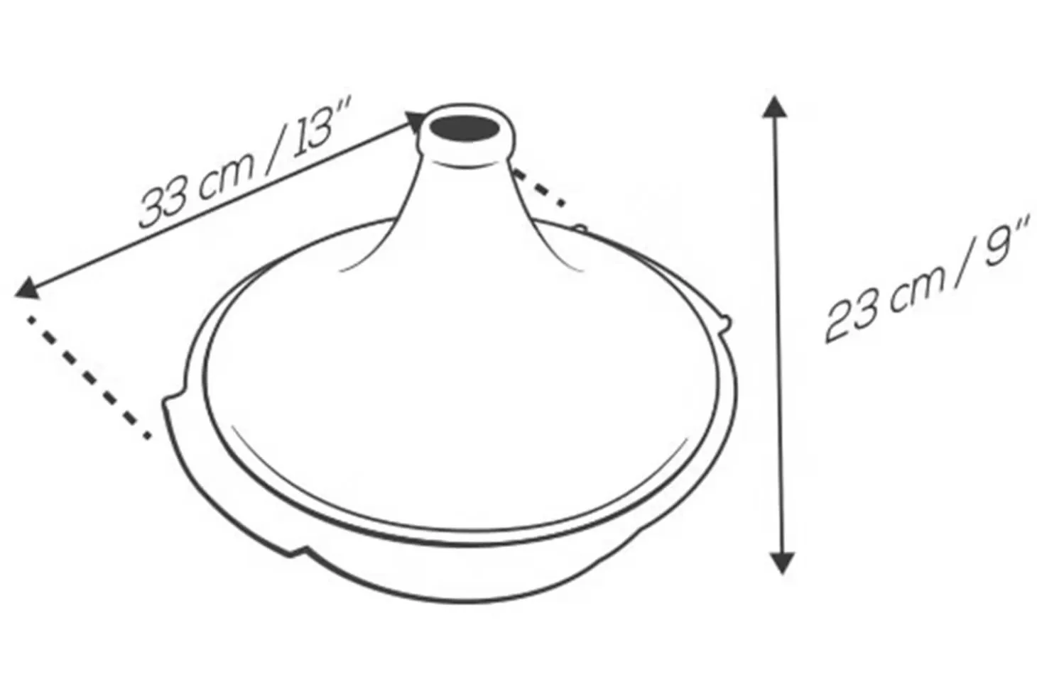 Plat à tajine Peugeot Atlas en céramique noir satin diamètre 30cm