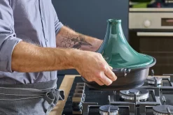Plat à tajine Peugeot Atlas en céramique vert forêt diamètre 30cm