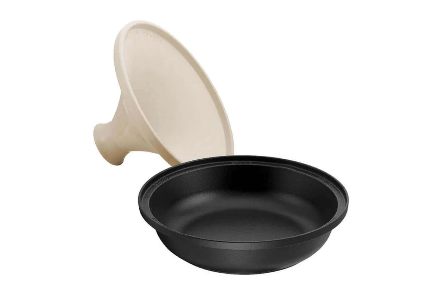 Plat à tajine Staub 20cm en fonte émaillée avec couvercle crème compatible induction
