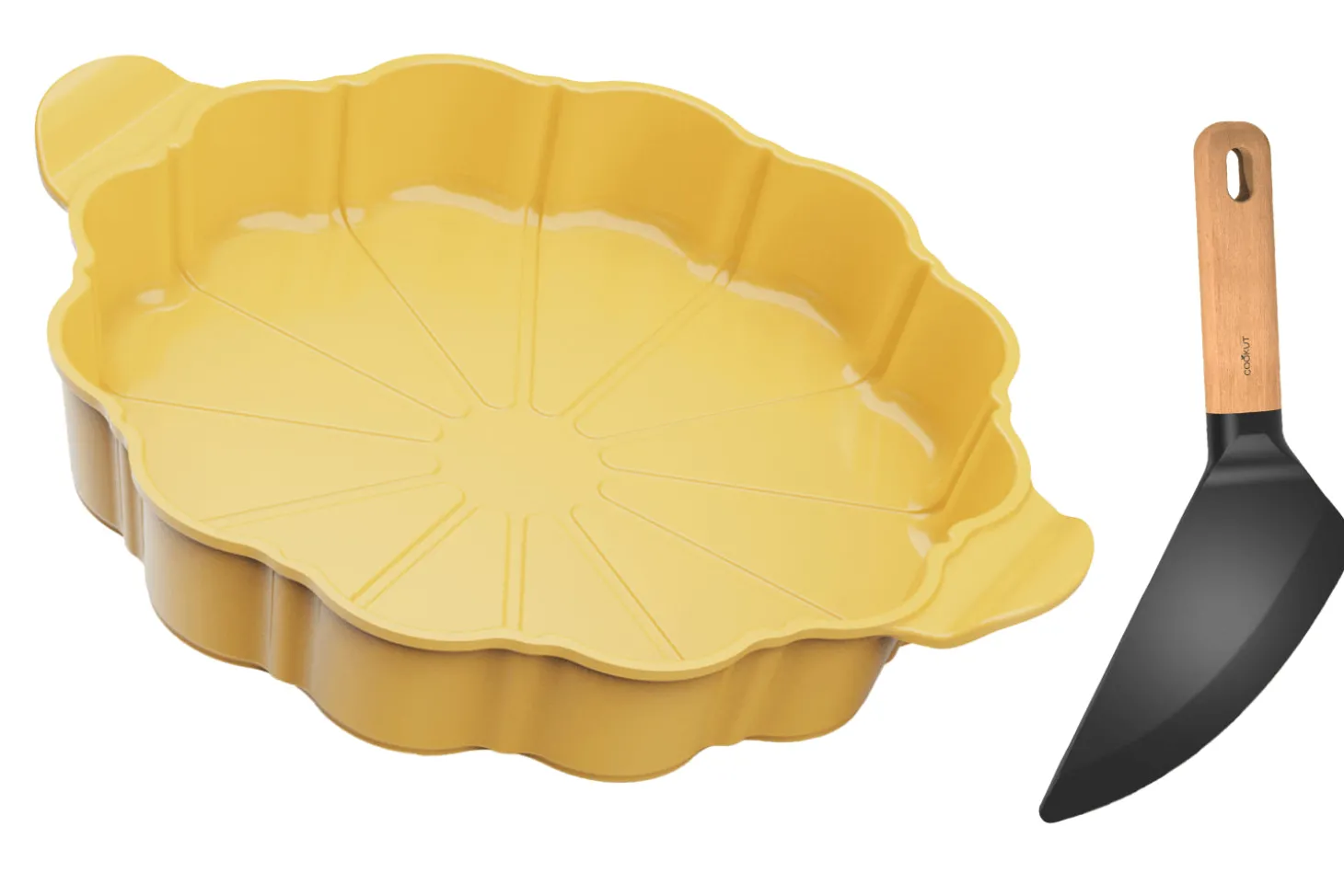 Plat à tarte Cookut Le Formidable avec coupe-tarte mangue - Édition limitée 2026