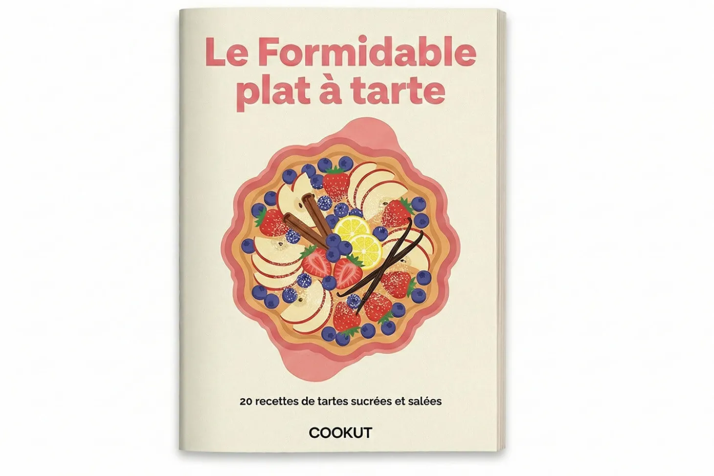 Plat à tarte Cookut Le Formidable avec coupe-tarte guimauve
