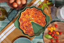 Plat à tarte Cookut Le Formidable avec coupe-tarte fougère
