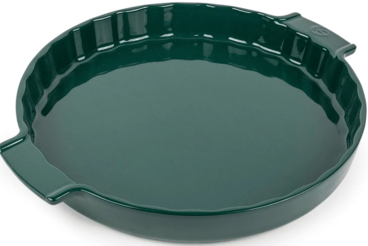 Plat à tarte Peugeot Appolia en céramique vert forêt diamètre 30cm