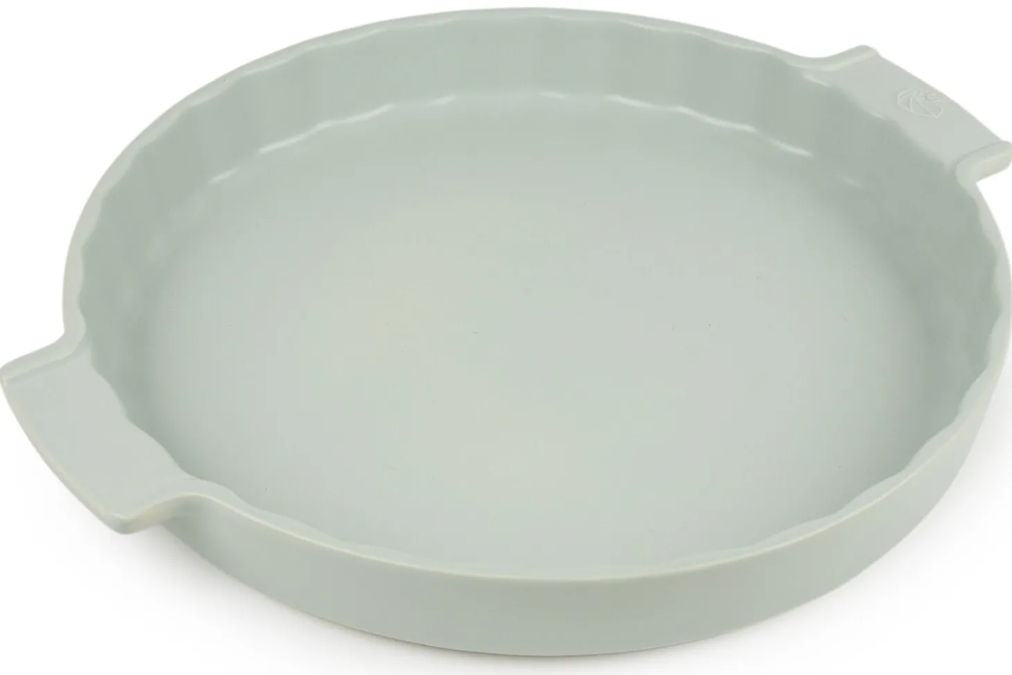 Plat à tarte Peugeot Appolia en céramique vert sauge diamètre 30cm