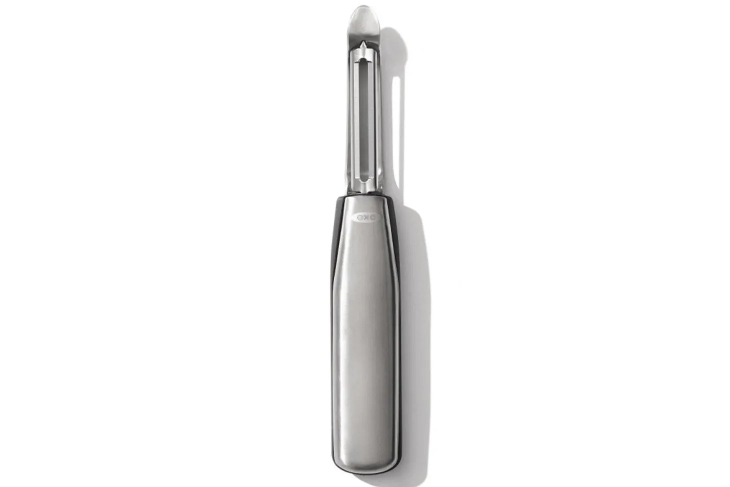 Éplucheur à légumes OXO Steel oscillant manche en inox et santoprène