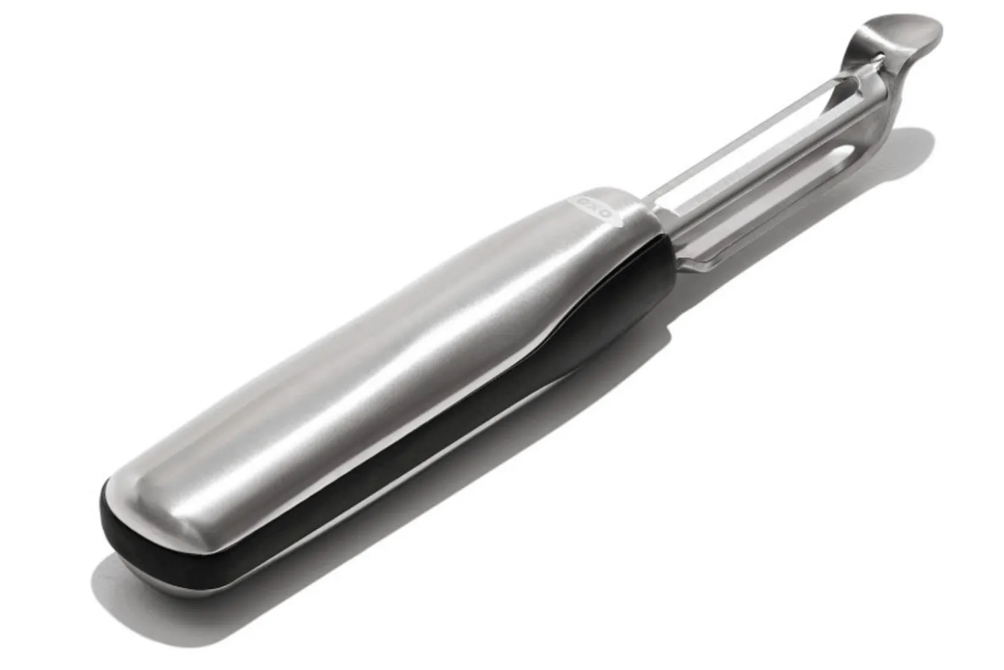 Éplucheur à légumes OXO Steel oscillant manche en inox et santoprène