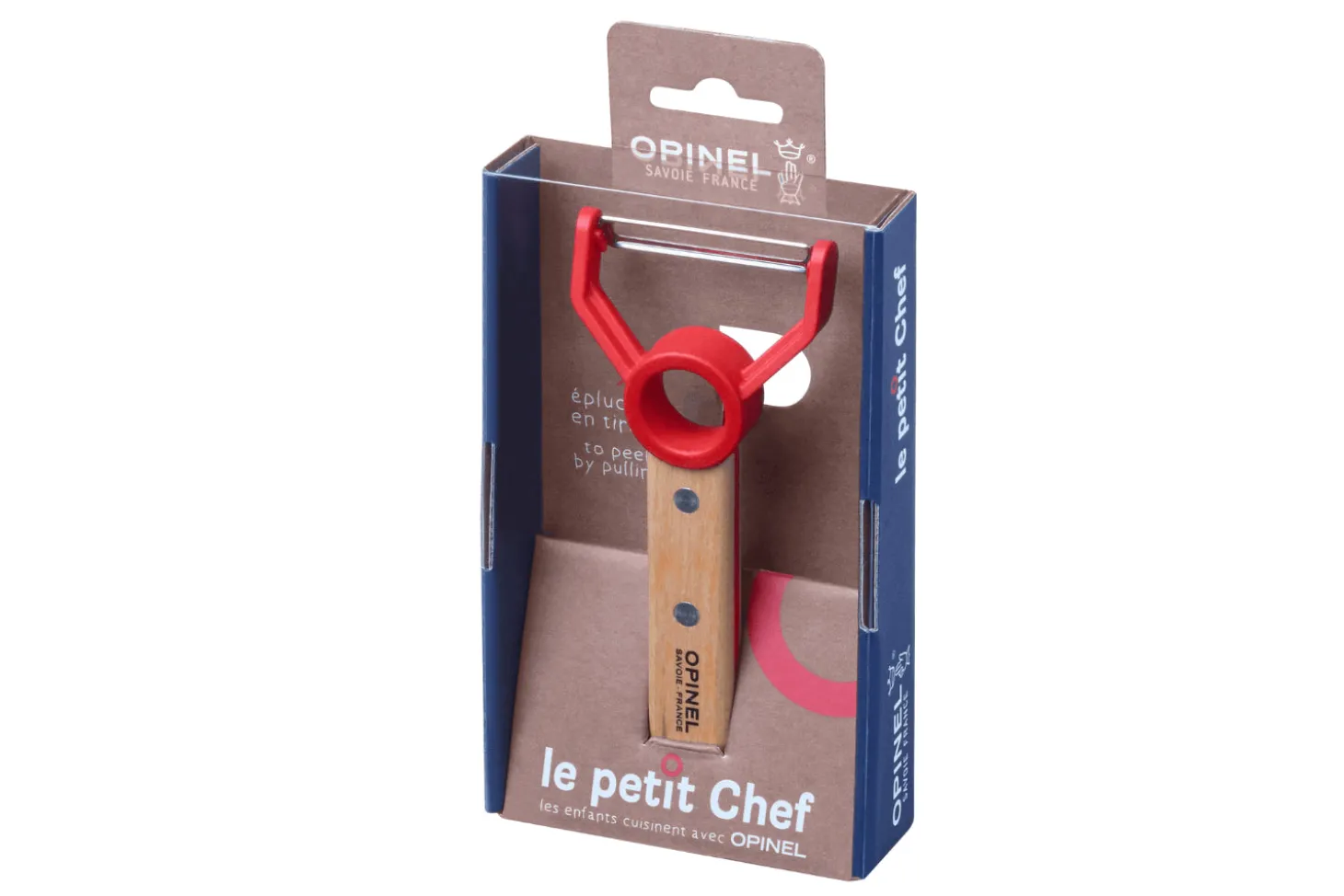 Éplucheur Opinel Le Petit Chef 13cm manche en bois de hêtre