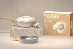 Poêle antiadhérente Cookut La Fabuleuse 8-en-1 meringue