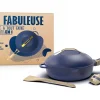 Poêle antiadhérente Cookut La Fabuleuse 8-en-1 bleue