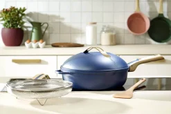 Poêle antiadhérente Cookut La Fabuleuse 8-en-1 bleue