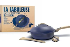 Poêle antiadhérente Cookut La Fabuleuse 8-en-1 bleue