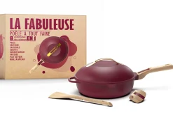 Poêle antiadhérente Cookut La Fabuleuse 8-en-1 rubis