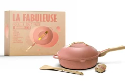 Poêle antiadhérente Cookut La Fabuleuse 8-en-1 pivoine