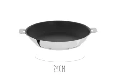 Poêle antiadhérente Cristel Mutine Amovible Exceliss en inox