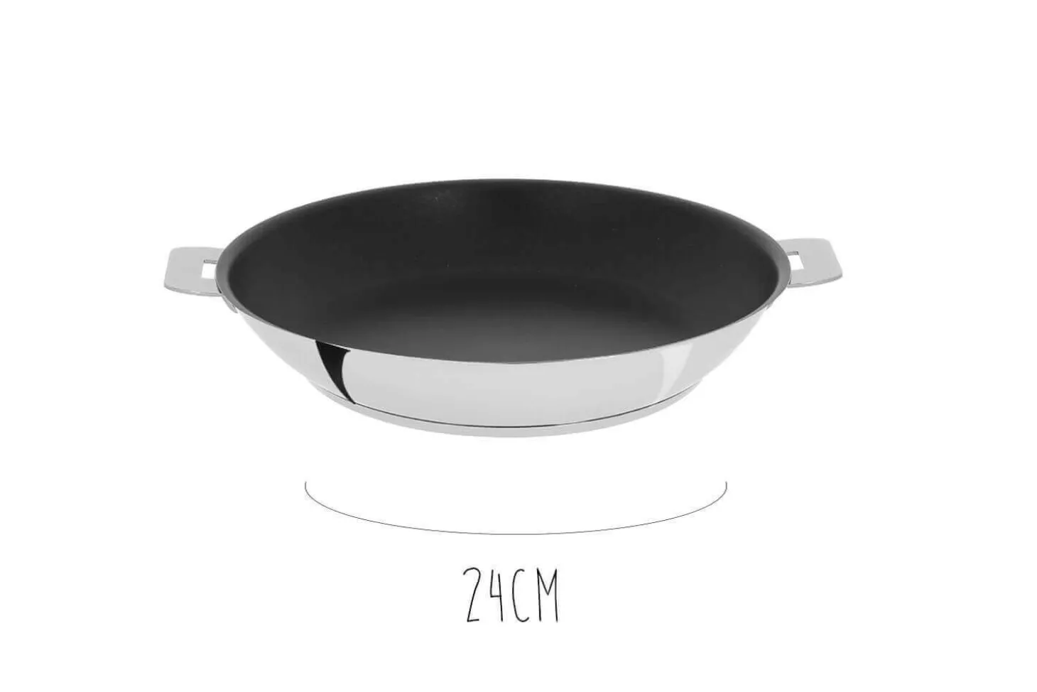 Poêle antiadhérente Cristel Mutine Amovible Exceliss en inox