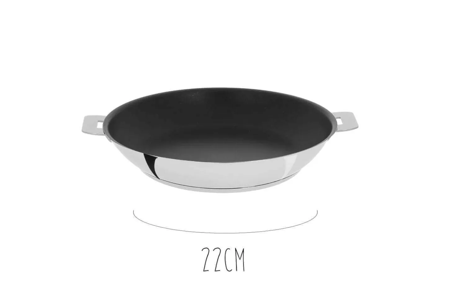 Poêle antiadhérente Cristel Mutine Amovible Exceliss en inox