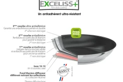 Poêle antiadhésive Cristel Strate Amovible en acier inox 18/10