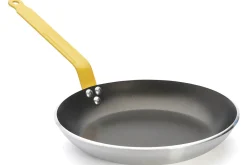Poêle antiadhésive De Buyer Choc Resto Induction jaune en aluminium