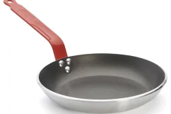 Poêle antiadhésive De Buyer Choc Resto Induction rouge en aluminium