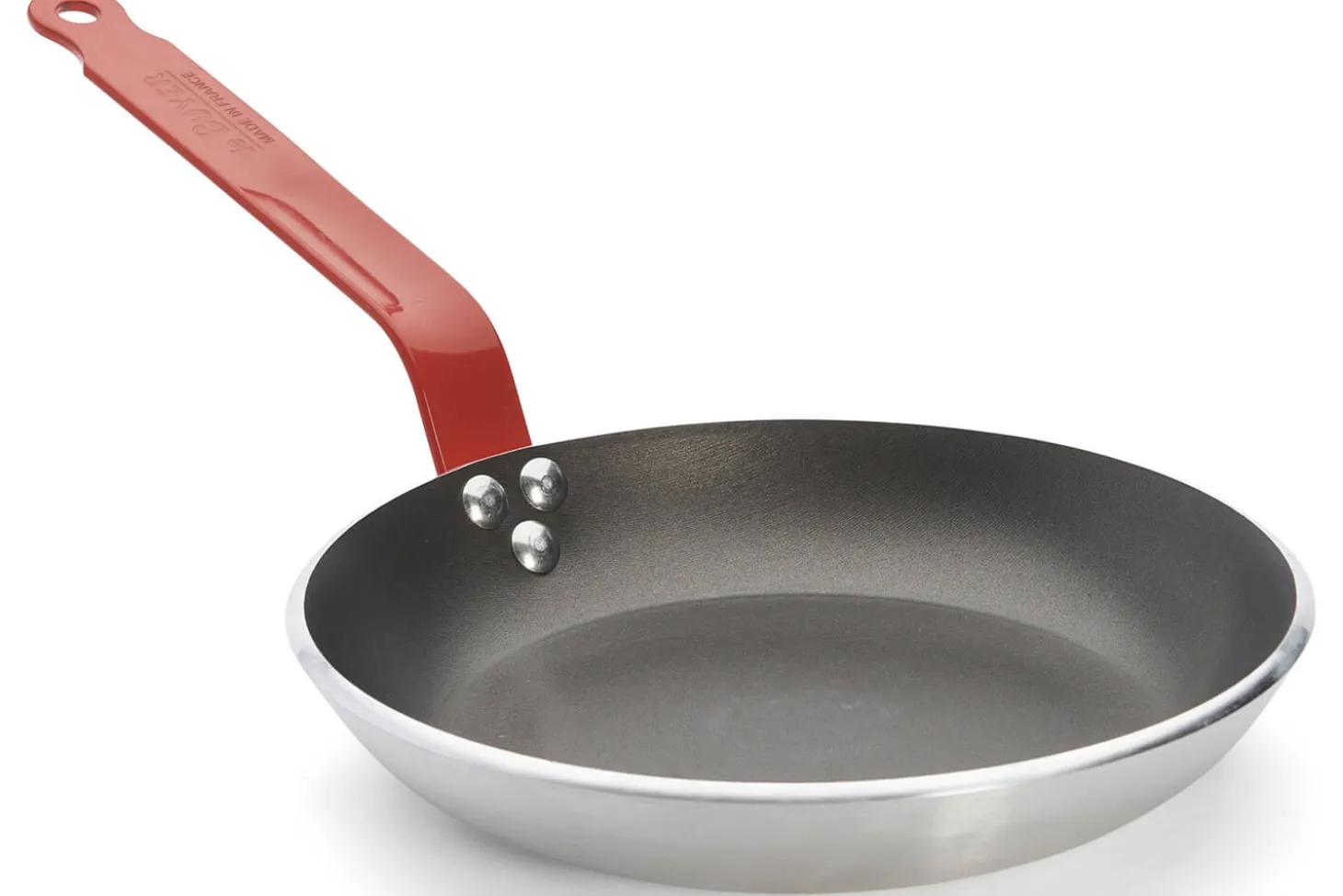 Poêle antiadhésive De Buyer Choc Resto Induction rouge en aluminium