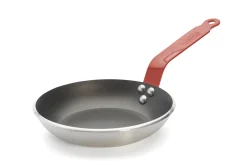Poêle antiadhésive De Buyer Choc Resto Induction rouge en aluminium