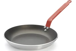 Poêle antiadhésive De Buyer Choc Resto Induction rouge en aluminium