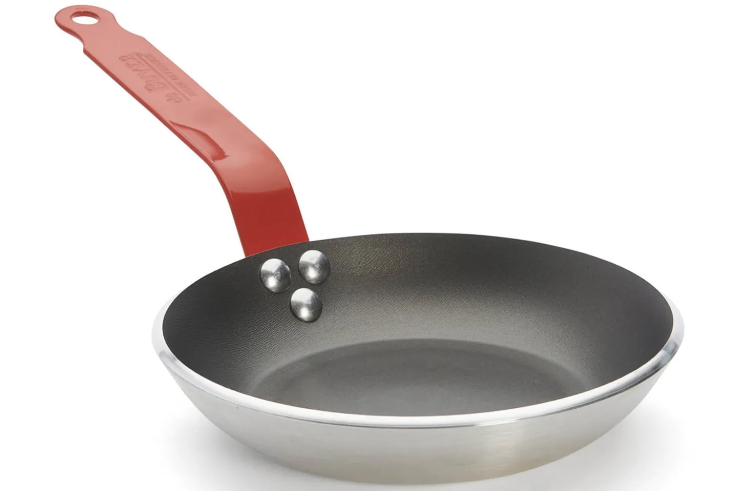 Poêle antiadhésive De Buyer Choc Resto Induction rouge en aluminium