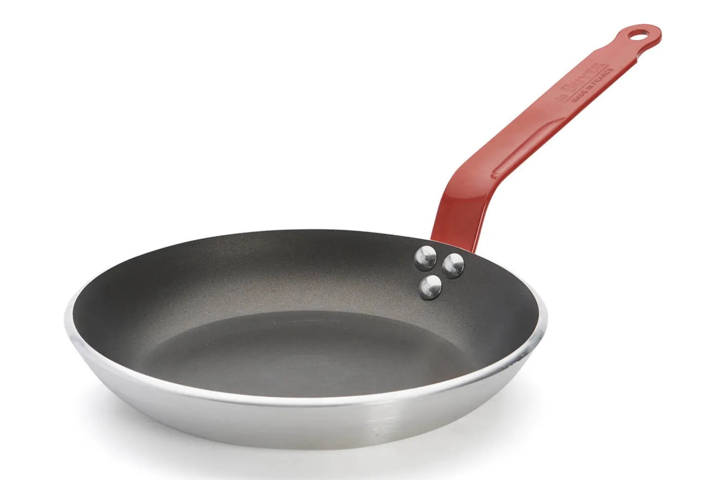 Poêle antiadhésive De Buyer Choc Resto Induction rouge en aluminium