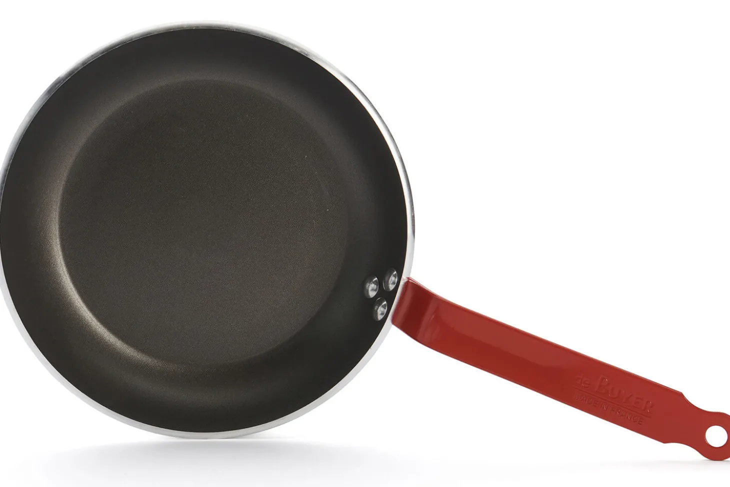 Poêle antiadhésive De Buyer Choc Resto Induction rouge en aluminium