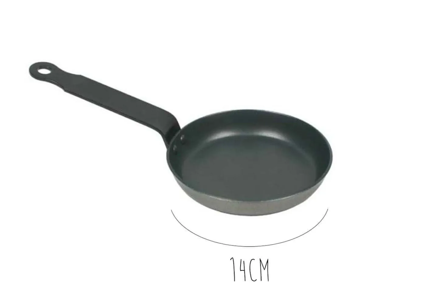 Poêle à blinis / oeufs tôle d'acier revêtement anti-adhérent