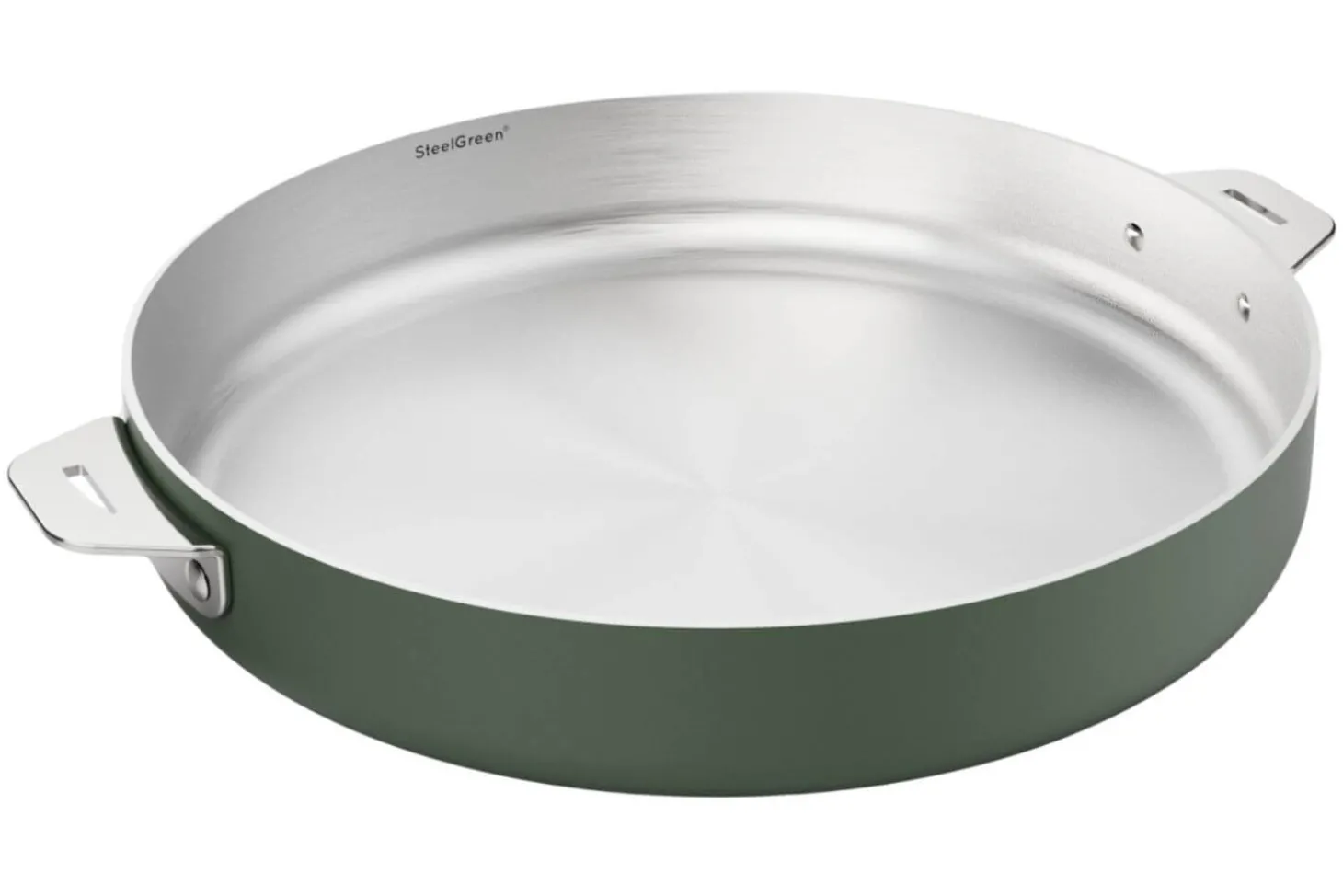 Poêle Cookut La Merveilleuse 28cm en acier inoxydable Steel Green®