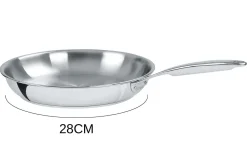 Poêle Cristel Castel'Pro en acier inoxydable 18/10 5 ply