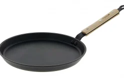 Poêle à crêpes antiadhésive De Buyer Choc B Bois en aluminium forgé et manche en hêtre