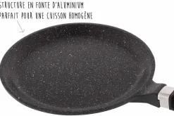 Poêle à crêpes en fonte Pradel Excellence Premium 24cm façon pierre tous feux/ induction