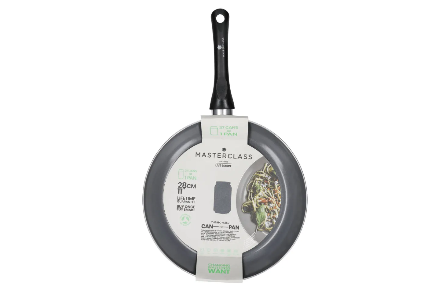Poêle à frire antiadhésive MasterClass Can-to-Pan en aluminium recyclé 28cm