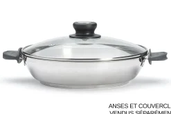 Poêle à frire De Buyer Milady Twisty en acier inoxydable