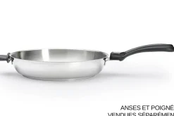 Poêle à frire De Buyer Milady Twisty en acier inoxydable
