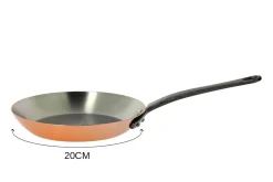 Poêle à frire en cuivre De Buyer Inocuivre poignée en fonte d'acier