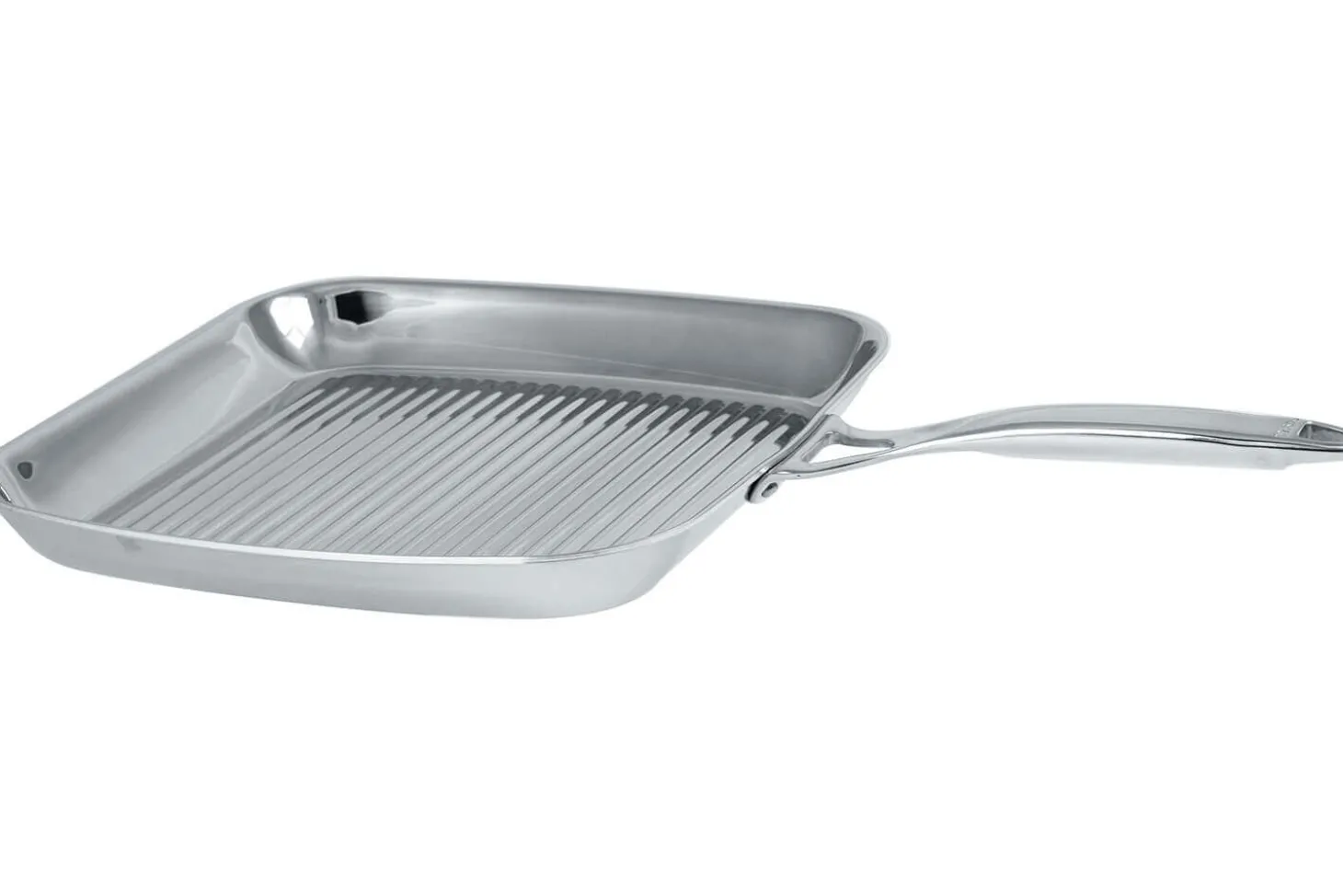 Poêle grill carrée 30x30cm Cristel Castel'Pro en acier inoxydable 18/10 3 ply