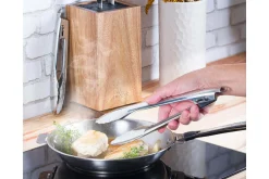 Poêle grill Cristel Castel'Pro inox + pince de service inox offerte - Exclusivité
