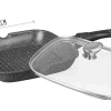 Poêle à grill en fonte Pradel Excellence Premium 24x24cm façon pierre tous feux/ induction
