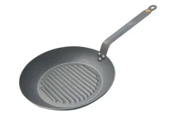 Poêle grill ronde De Buyer Minéral B Element en fer 32cm