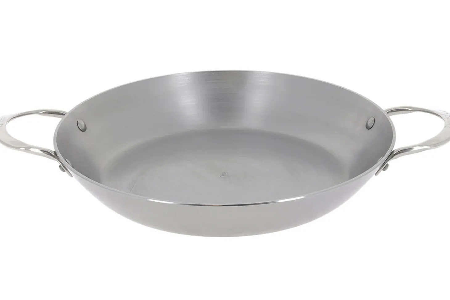 Poêle à Paëlla De Buyer Mineral B Element en fer 2 anses inox rivetées 32cm