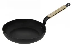 Poêle ronde antiadhésive De Buyer Choc B Bois en aluminium forgé et manche en hêtre