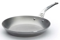 Poêle ronde De Buyer Mineral B Pro 28cm en acier et poignée en fonte d'inox