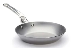 Poêle ronde De Buyer Mineral B Pro 20cm en acier et poignée en fonte d'inox